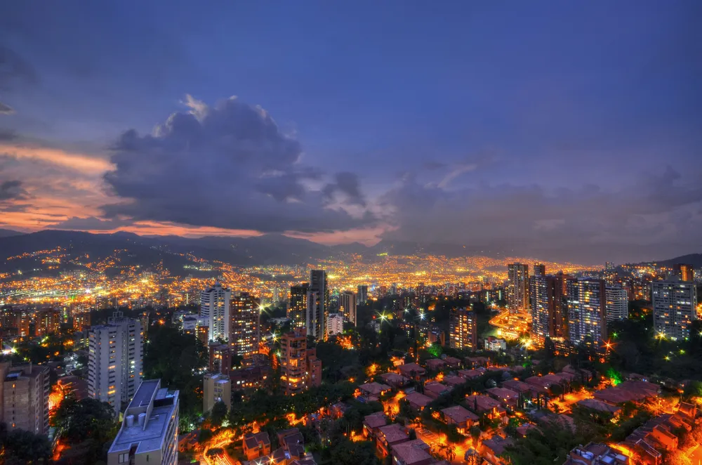 Vista panorámica de Medellín