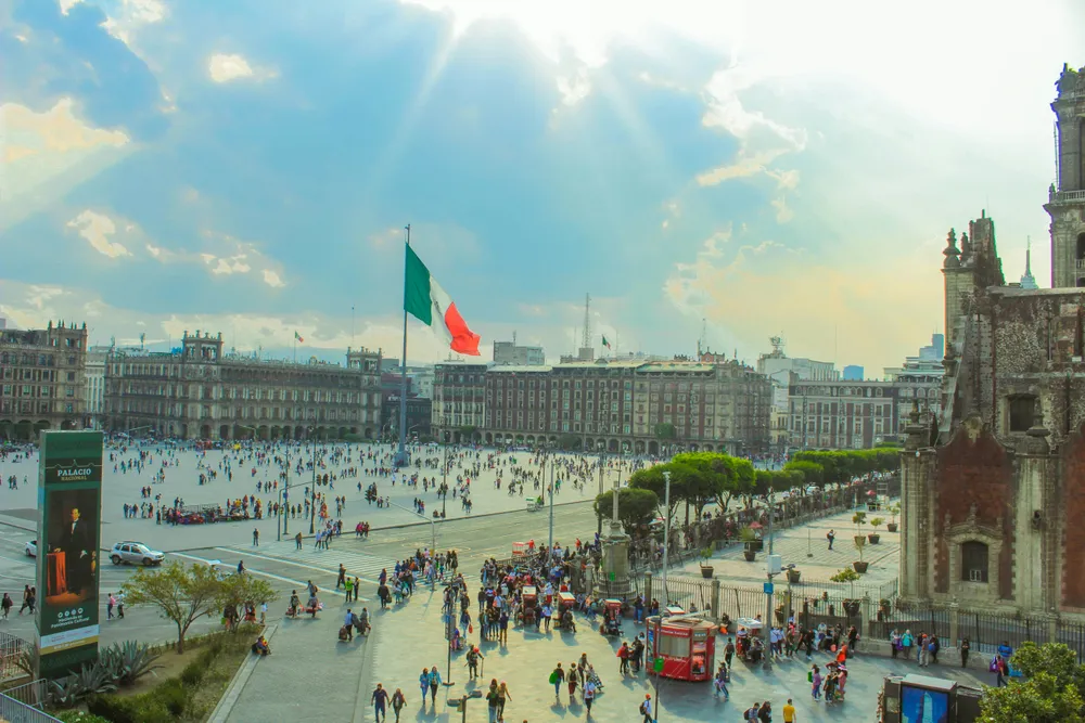 Vista del Zócalo de la Ciudad de México